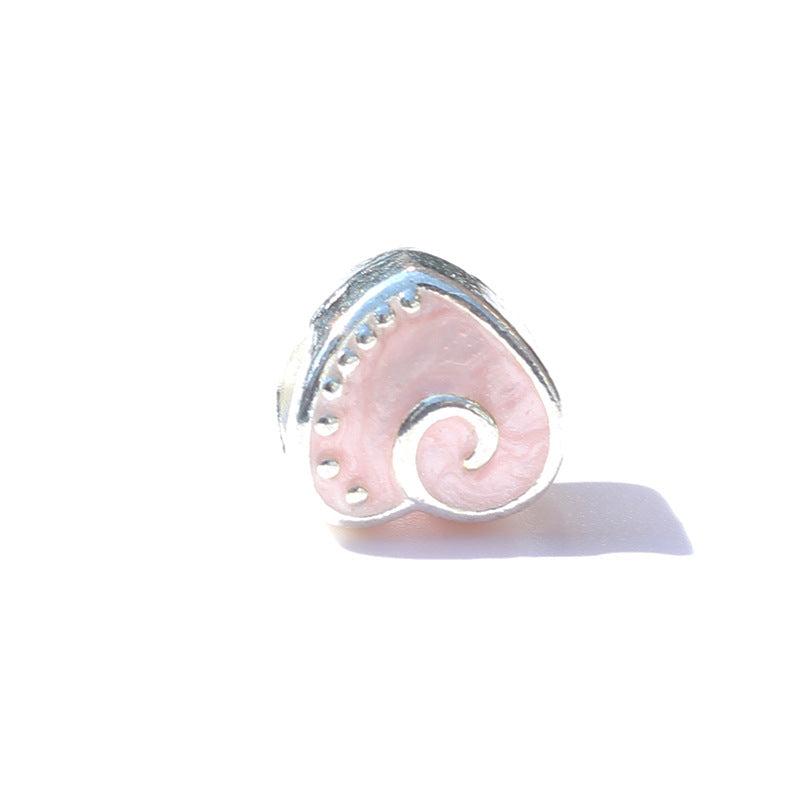 Aceite al por mayor Drip Heart Butterfly Big Hole Beads brillantes de coloridos